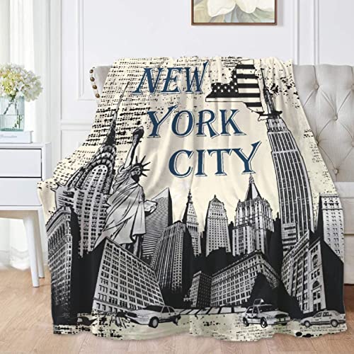 Bhaisajyaguru New York City Throw Blanket Retro New York