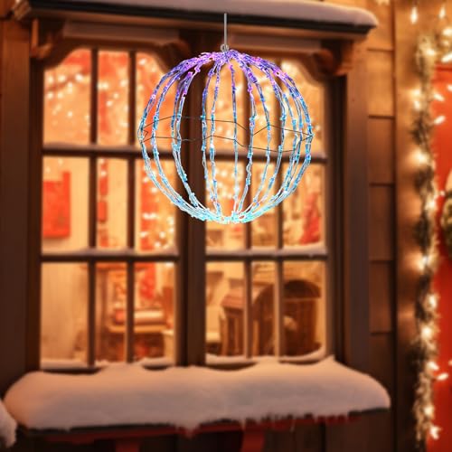 Sphère lumineuse LED extérieur arbre et décoration festive globe