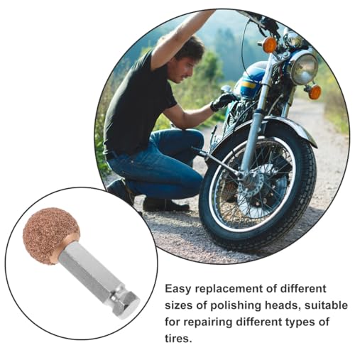 Image of SOLUSTRE Tire Buffing Wheel with Tungsten Steel Grinding Head Tire Repair Tool for Automotive & Truck Abrasive Buffing Wheel for Precise Surface Preparation and Patching