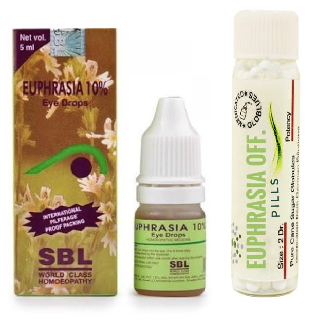 Euphrasia Eye Drops Sbl & Homeo Euphrasia 30 PILLS COMBO - EYE CARE
