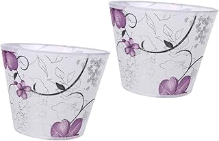 DIYEAH 2 Piezas Pantalla tela color interior pantalla pequeña tonos de lámpara pantalla floral pantallas de lámpara pequeña cubierta de lámpara flores de lámparas tela de lámpara Púrpura