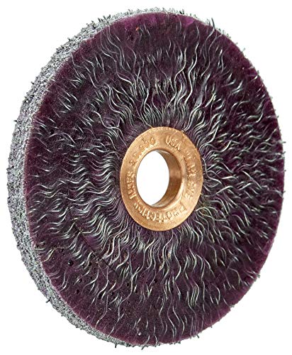 Image of Weiler 35260 Polyflex Encapsulated Crimped Wire Wheel, 3 inch Small Diameter, 0.14 inch Steel Fill, 1 /2 inch Arbor Hole, Made in the USA (Pack of 10)