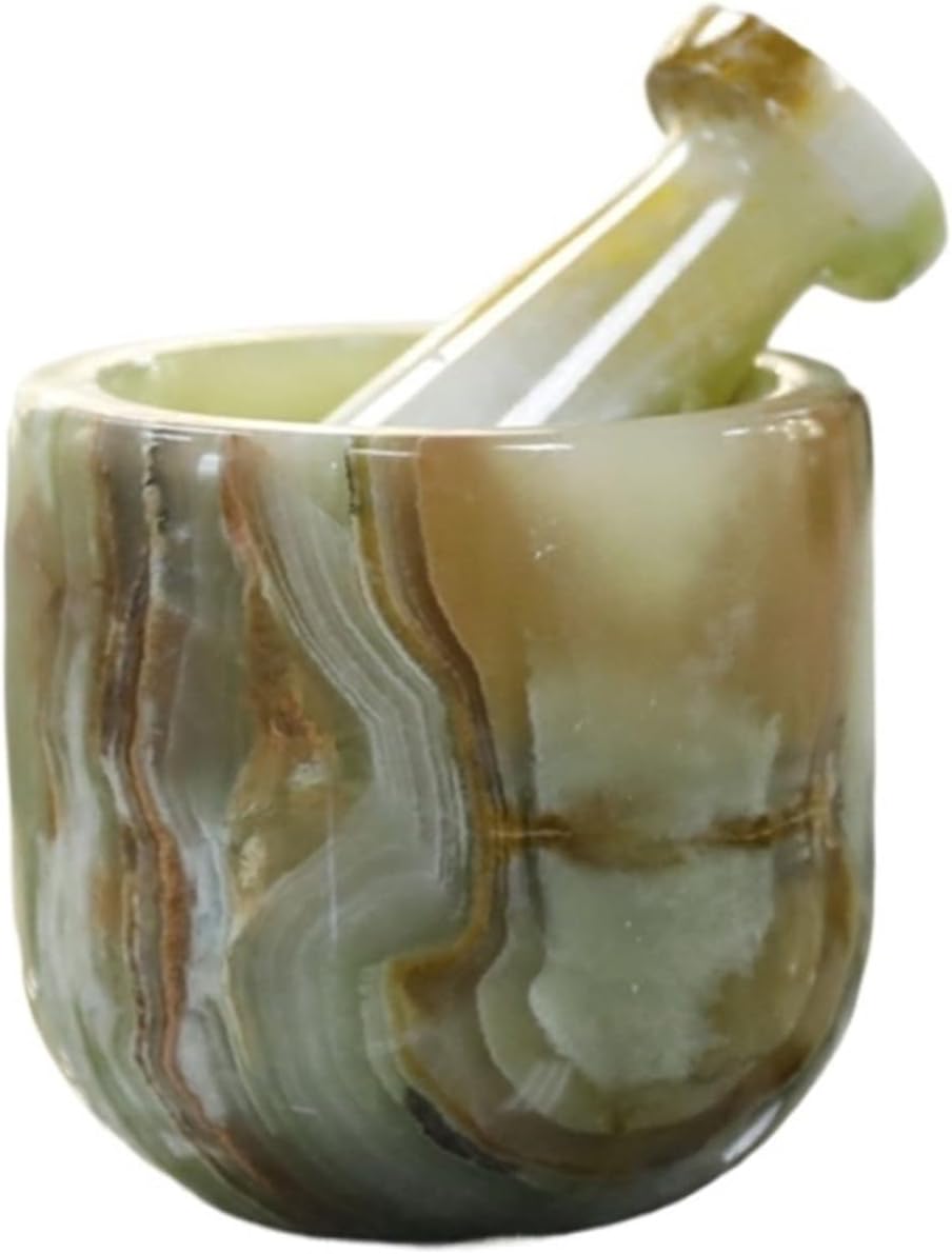 Mortar and Pestle Set Garlic Crusher Garlic Spices Grinder Household Press Masher Mortars and Pestle Set Easily to Use & Clean