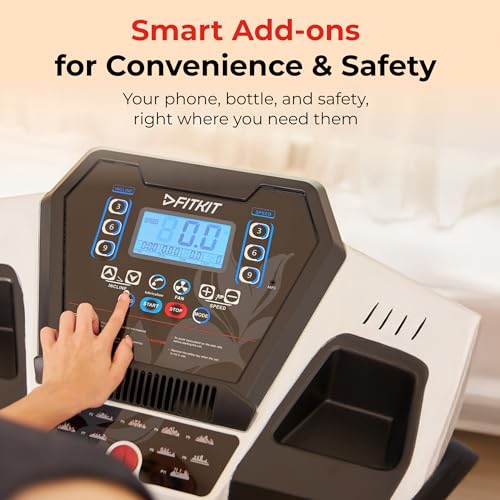 Image of Fitkit by Cult FT200M BLDC 6.5HP Peak Treadmill (Max Weight: 150Kg, Auto Incline, Max Speed 16km /hr with Massager) for Home Gym Fitness with 1 Year Warranty