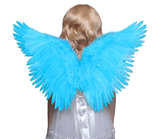 FashionWings (TM Children's Blue Butterfly Style Costume Feather Angel Wings