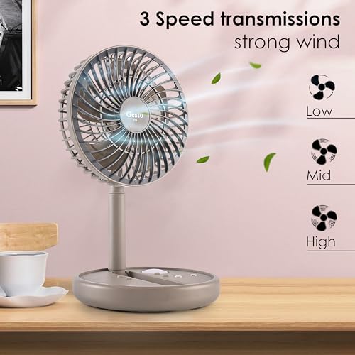 Gesto Rechargeable Table Fan with Power Display - Image 5