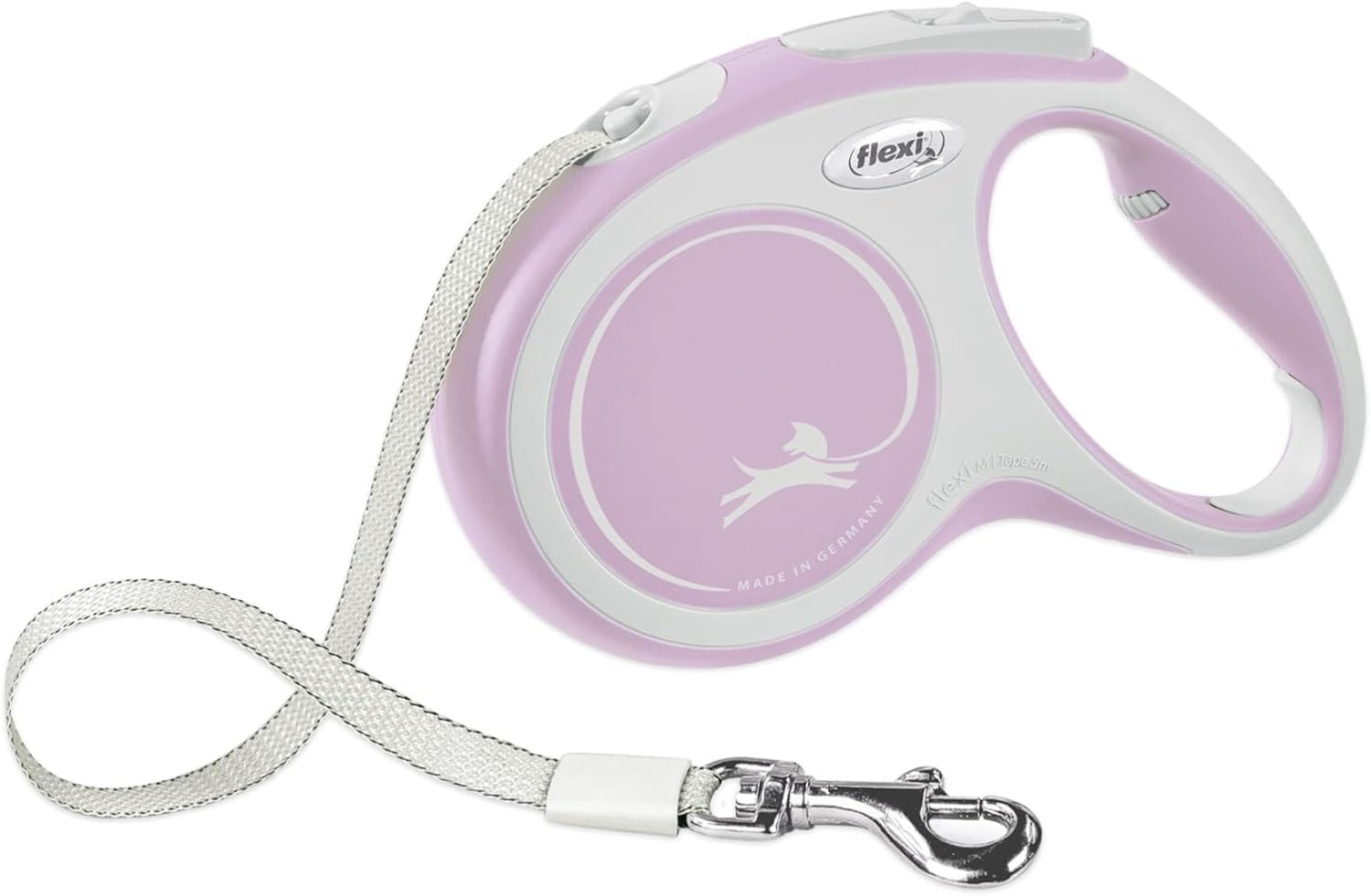 Flexi New Comfort Retractable Dog Leash (Tape), 10 ft,Extra-Small, Pink