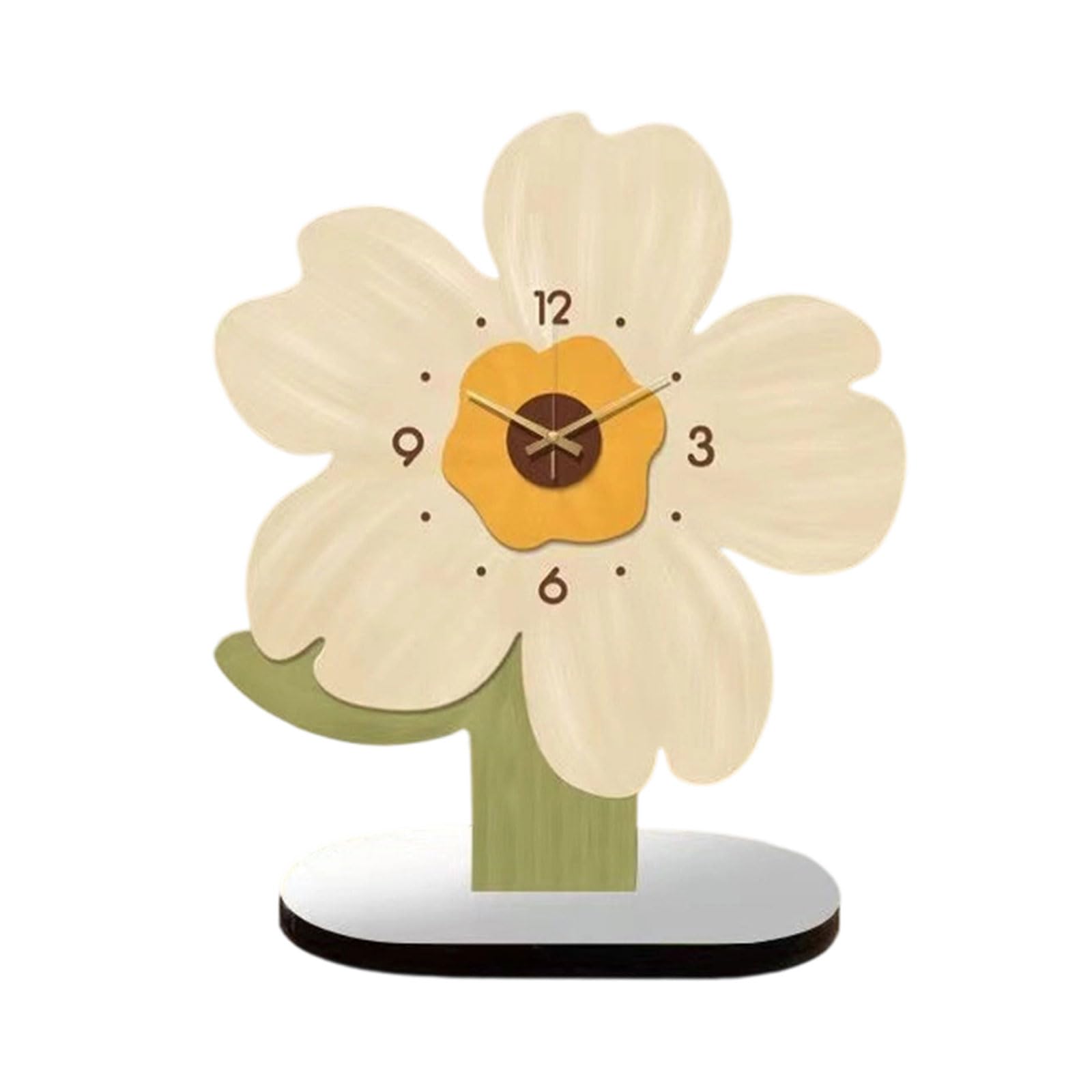 SHYYOULQE Attractive Flower Shaped Car Clock Strong and Wood Materials Artistic Floral Design Clock for Cars & Motorcycles Flower Car