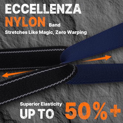 Image of Fullmosa 2-Pack Nylon Strap for Apple Watch 49(Ultra3 /2 /1) 46 45 44 42mm | Adjustable Breathable Stretch Sport Bands for iWatch SE3 /2 /1 Series 11 /10 /9 /8 /7 /6 /5 /4 /3 /2 /1, Suitable for Men Women