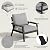 LOUNZY HDPE Patio Furinture Set, 6 Piece Sectional Sofa Outdoor Furniture Set, All Weather Outdoor Couch Set Patio Conversation Set for Deck, Lawn, Grey