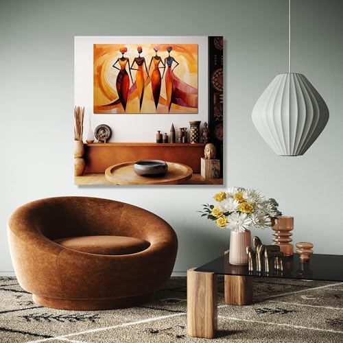 Tableau femme africaine pour raviver un mur blanc terne toile 30x30