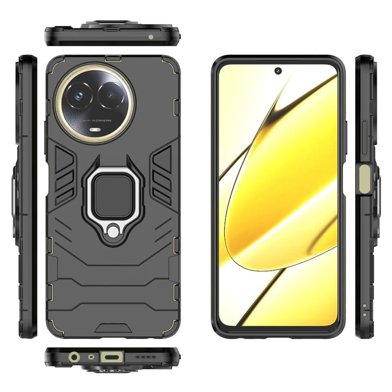 Image of SPAZY CASE Realme C67 5G Back Cover | Dual Layer Armor Defender Full Body Protective + PC Hybrid Kickstand Back Case for Realme C67 5G