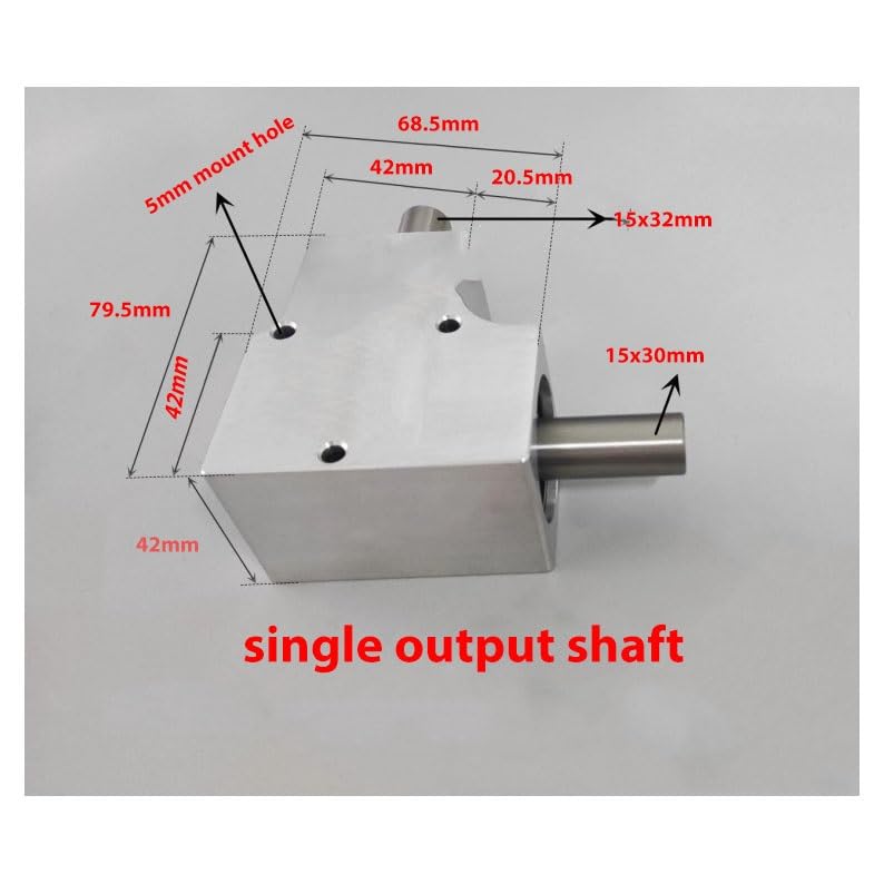 Angle Steering 1pcs 90 Degree Steering Gearbox 1:1 Transmission 1.5M 19T Spiral Bevel Gear Gearbox 15mm Single Output Shaft Commutator Driving Change