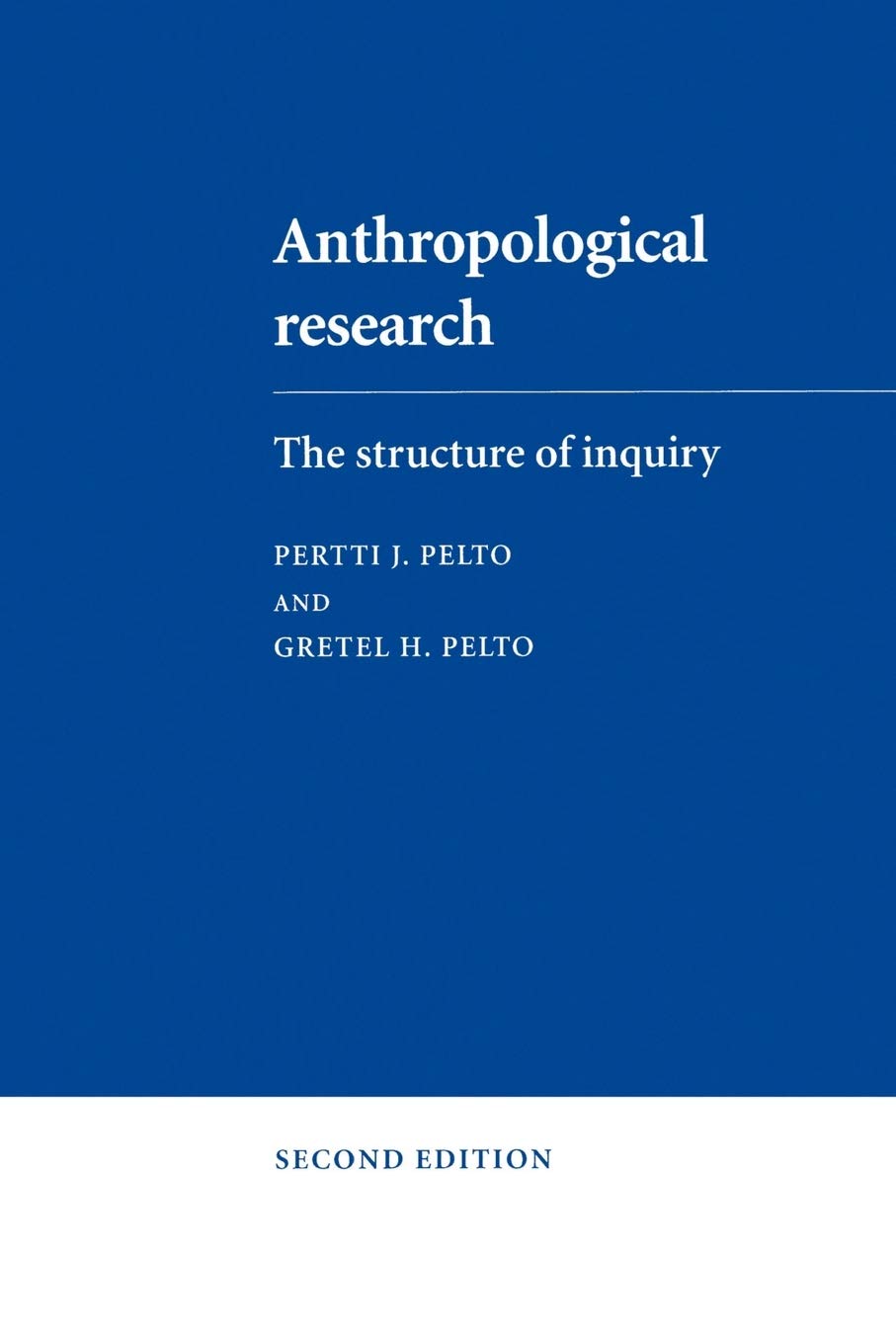 Anthropological Research: The Structure of Inquiry