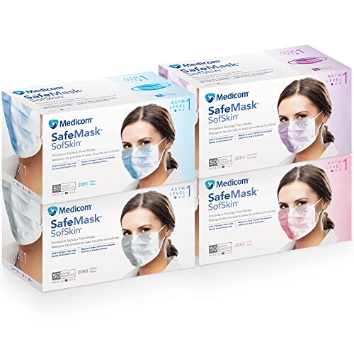 Medicom 2080 SafeMask SofSkin Ear Loop Mask, White