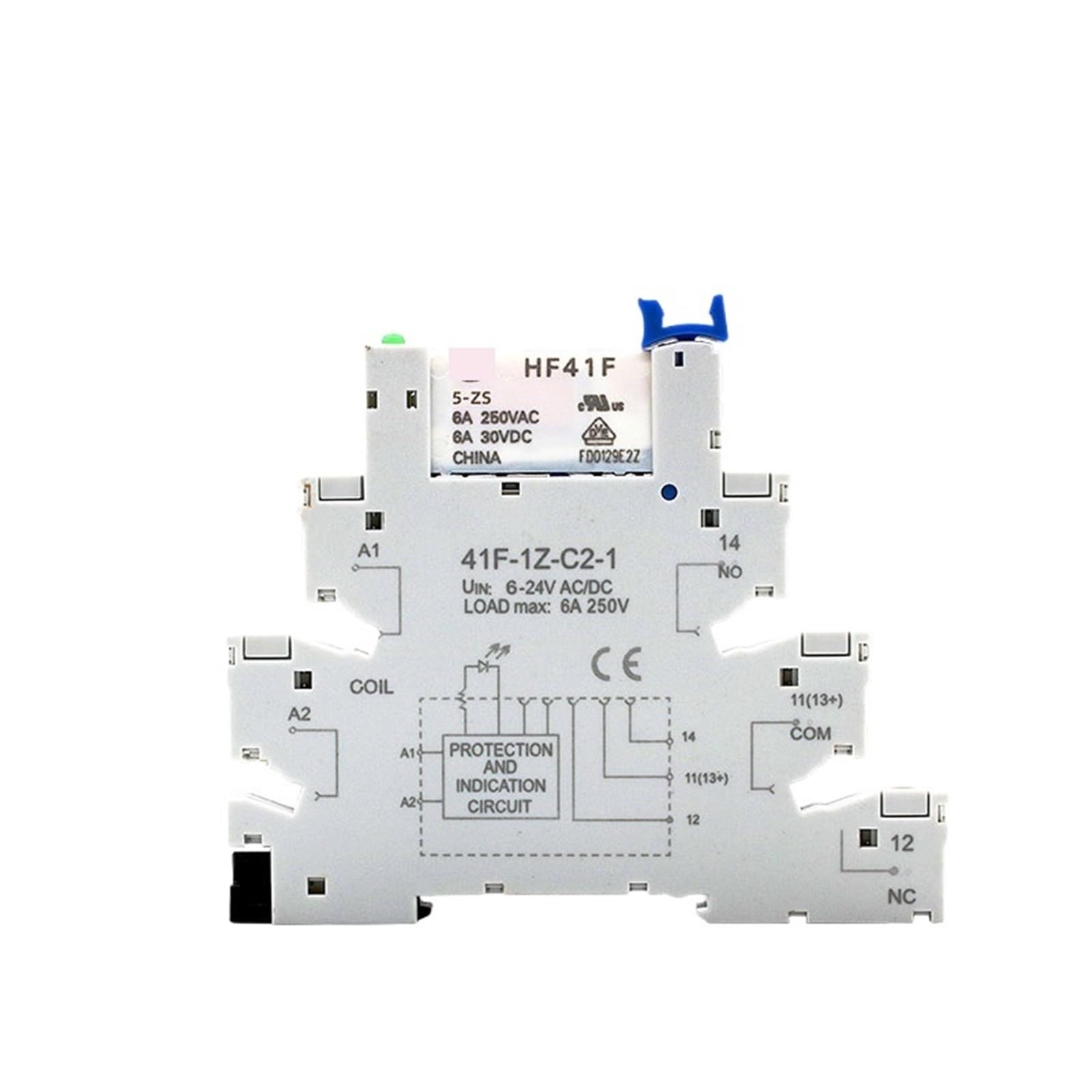 Relais rail DIN 12V HF-41F idéal pour l'intégration de systèmes d'éclairage LED
