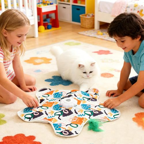 Matériel d'exercice pour chats avec système interactif de stimulation cognitive