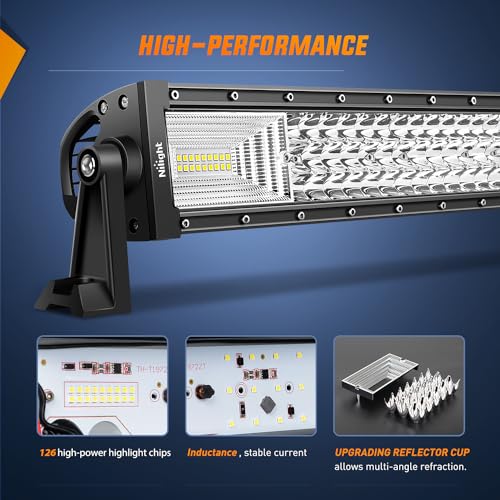 Image of Nilight - 18017C-A LED Light Bar 32Inch 378W Triple Row 37800LM Flood Spot Combo LED Bar Driving Lights Super Bright LED Off Road Lights for Trucks Trucks Jeep UTV ATV Boat,2 Years Warranty