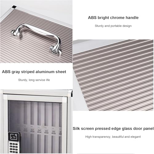 Wall-Mounted Mobile Phone Locker, Password-Protected Cell Phone Storage Cabinet for Classroom, Gym, Hospital, and Meeting Room (31x21x51.5cm/12x8x20in)