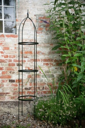 KUHEIGA Rankgerüst 10mm Volleisen Obelisk SCHWARZ H: 200cm