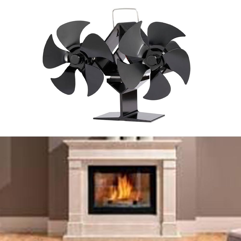 Ventola per stufa a legna, ventilatore magnetico per camino, alimentato a calore, per stufe a legna e caminetti