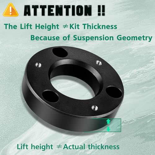 Image of SCITOO 2 inch Front Level Lift Kits 2007-2024 for GMC Sierra | Forged Strut Spacer 2007-2024 for Tahoe Avalanche Silverado 1500 Suburban 1500 Sierra 1500 Yukon XL 1500