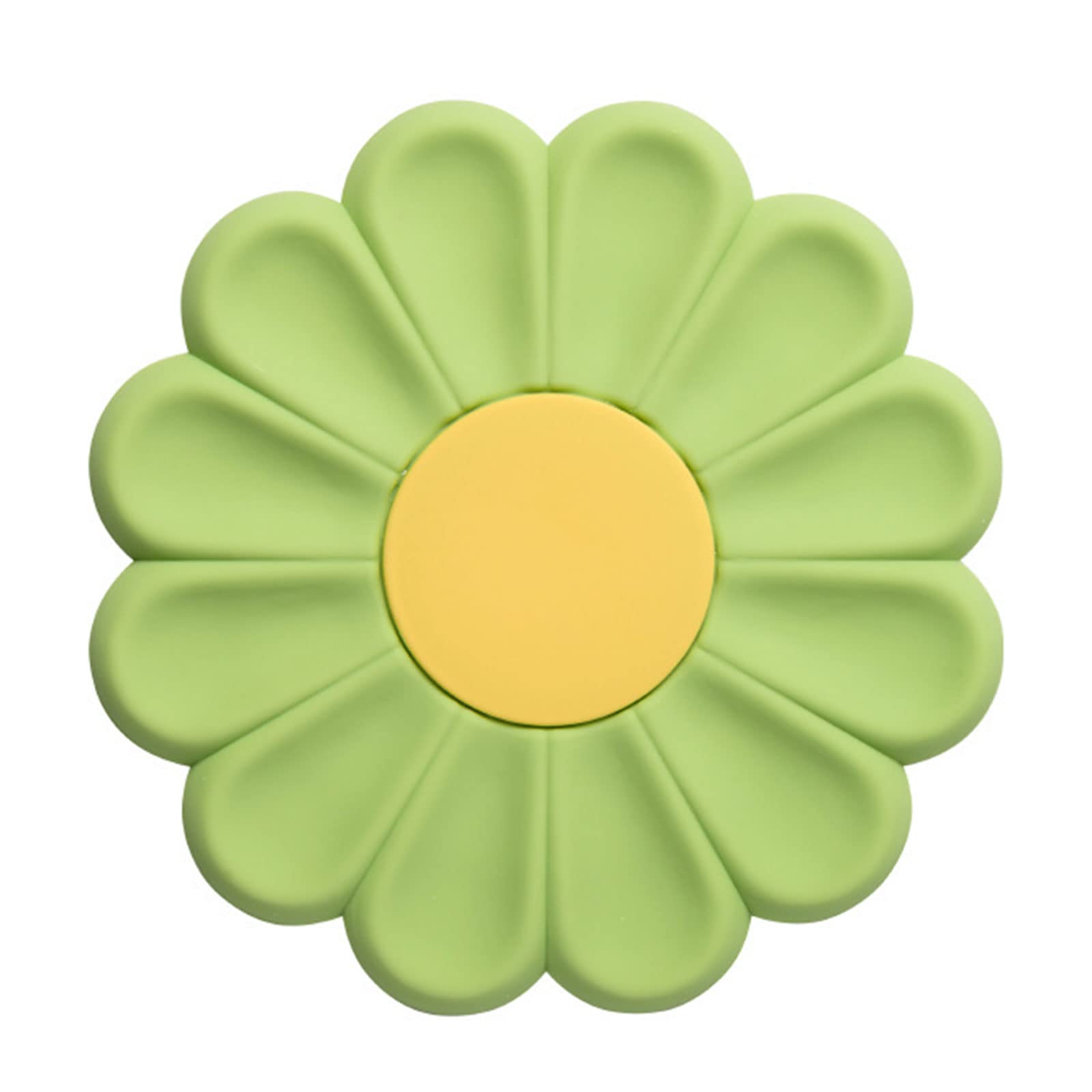 Buxuaaaa Matcha Green Colorful Cup Pad Dinnerware Mat Tableware Dishwasher Kitchen Accessories Soft Silicone Pads Flower Shape Silicone Counter Mats