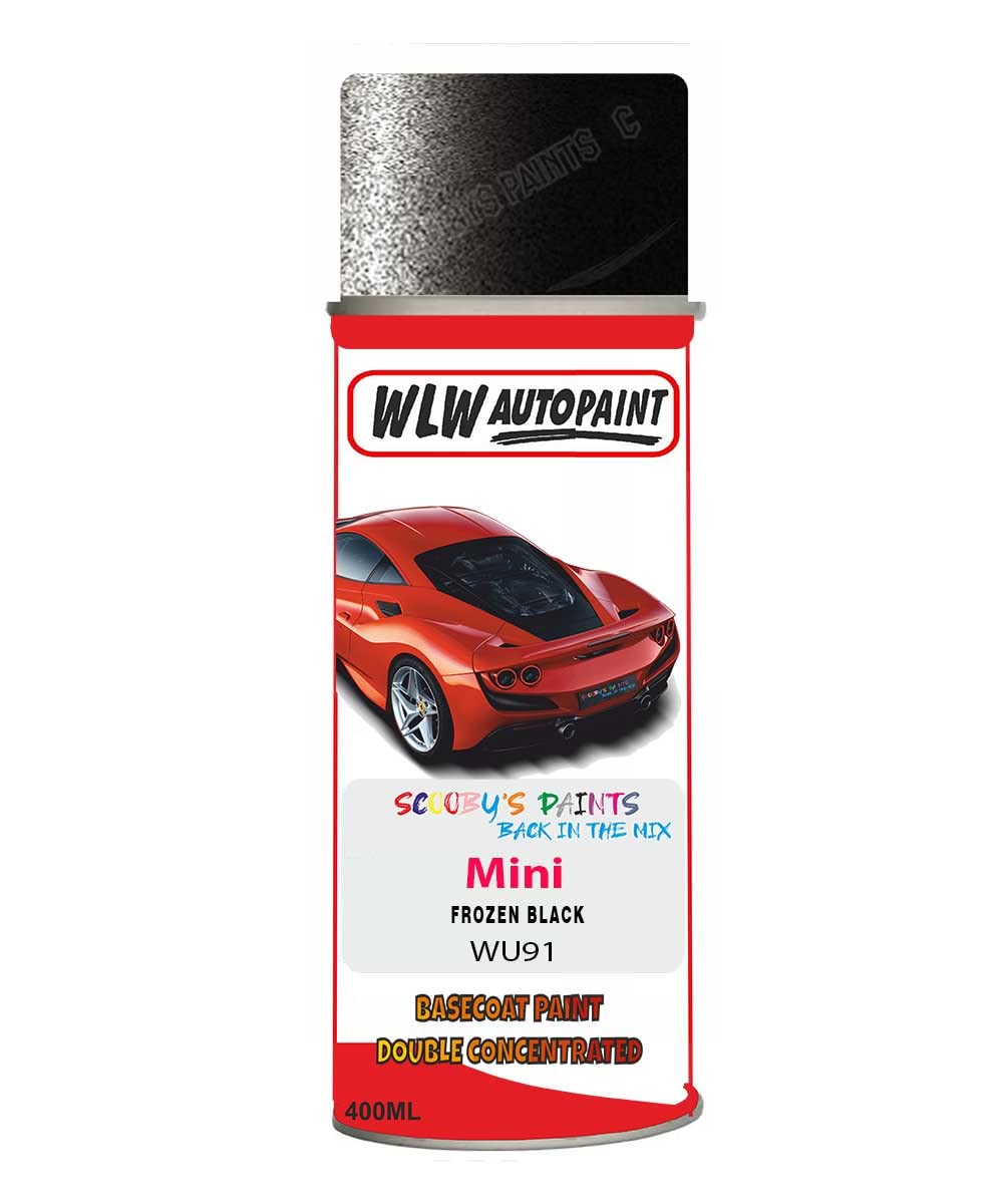 Basecoat Aerosol Spray Paint For Mini Cooper Frozen Black 2014-2014 Code Wu91