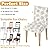 JarThenaAMCS 4Pcs Christmas Chair Covers Gold Silver Snowflake Dining Chair Slipcovers Winter Xmas Removable Seat Protector Covers for Party Home Kitchen Decor