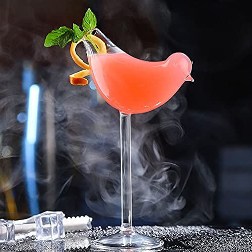 Hemoton Decoração De Casamento Decoração 2Pcs Bird Cocktail Cup Bird Glass Copo Clear Cup para Beber
