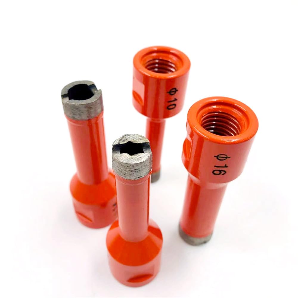 Diamentowa piła otworowa, Szlifierka kątowa Gwint M14 6-16 mm SpiekanyRdzeńDiamentowyOtwórPiłaBit MarmurGranitPłytkaCeramikaConcr(8mm)