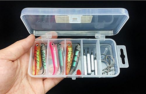 Milepetus Drop Shot Rig Fishing Accessories Kit for Bass, Perch Walley Fishing,Including Drop Shot Weight,Soft Minnow Bait,Drop Shot Hooks