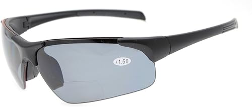 Eyekepper TR90 Gafas de sol bifocales sin montura irrompibles para deportes de béisbol, correr, pesca, conducción, golf, softbol, senderismo, Lente