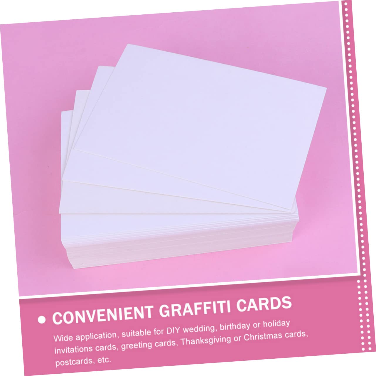 DOITOOL 200 Pezzi biglietto di auguri fai da te bigliettini natale cartoncini natale bigliettino annata saluto carte graffiti ispessite biglietti d'auguri vuoti carta kraft bianca