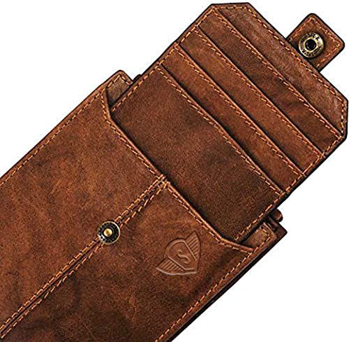 Spiffy Brown Genuine Leather Wallet for Men with 12 Card Holder Slots | Wallet Men | RFID Wallet | Men Wallet Purse - Image 2
