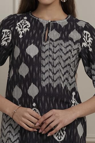 Image of BIBA Women Cotton Printed Straight Kurta