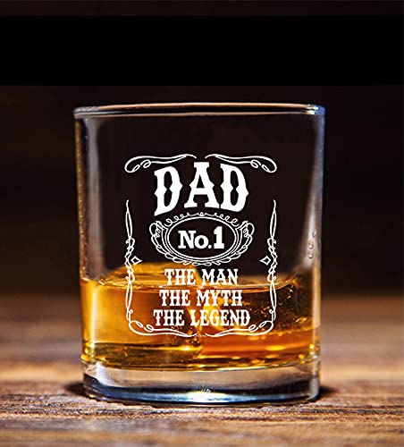 Dad The Man The Myth The Legend Whiskey Glass (white_print)
