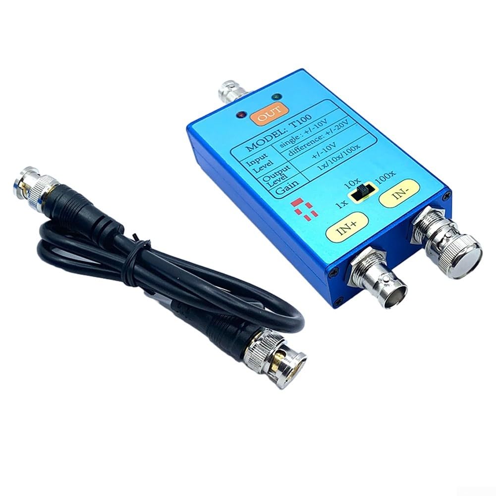SPORTARC T100 1X/10X/100X Oszilloskop-Differentialsonde, 10 m Bandbreite zur Verstärkung schwacher Signale, unterstützt Differential und einseitiger Eingang, 059V78U3QEWLIQ5S2UEBT3V67WQ0S0