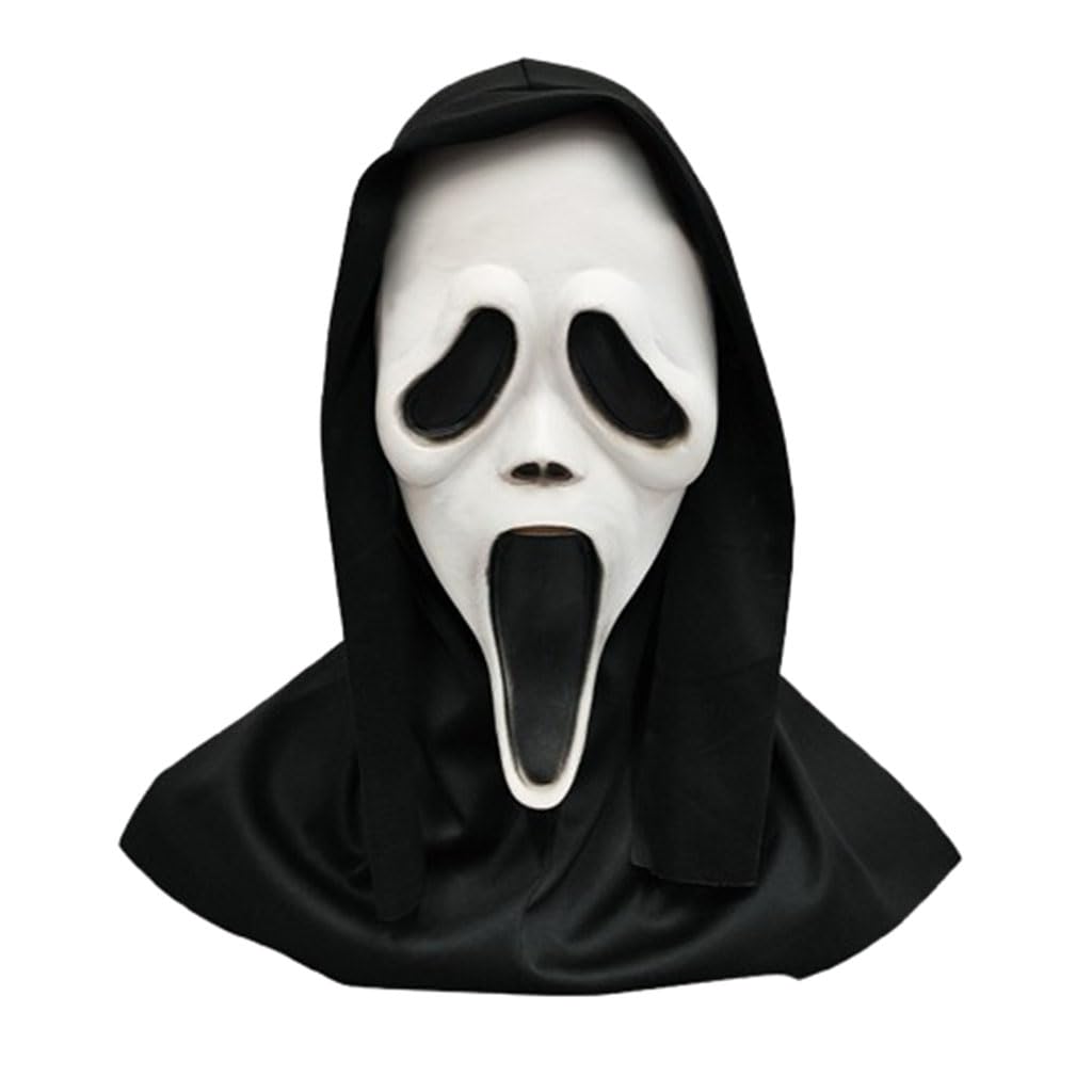Halloween Ghostface Mask, Horror Evil Skull Full Head Cosplay, Scary Scream Masks Skull Cap, Creepy Themed Costume Props