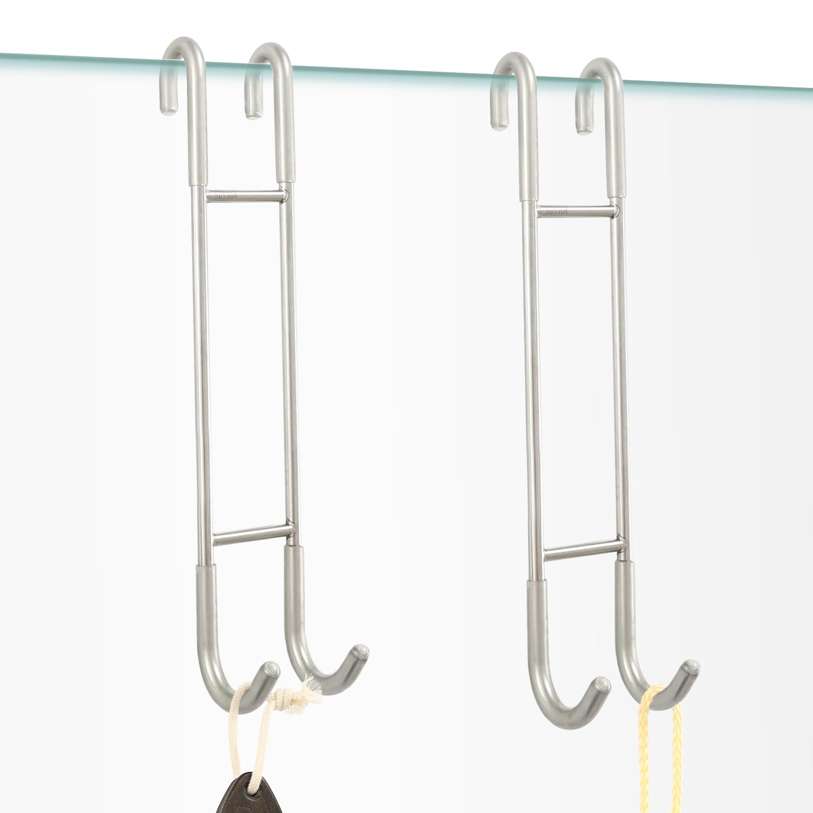Crochet porte douche pour suspendre serviette et raclette sans rayer la paroi en verre