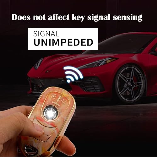 Miniatura 5 de ontto Compatible con Buick Gl8 Regal Key Fob Case Smart Remote Key Case, Rosado