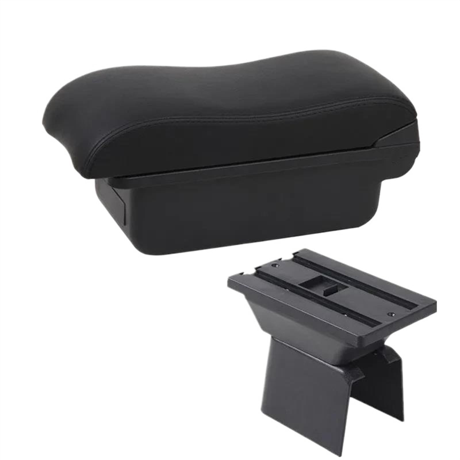 DYDGUTUFB For Ford For Fusion 2002-2012 For Ford For Fiesta Mk5 2002-2008 Car Armrest Box Center Storage Box With USB (A2 black line No USB)