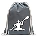 Kiwistar Pagaie de canoë Fun sac à dos sport sac de remise en forme Gymbag shopping coton avec cordon