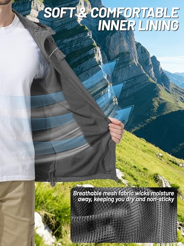 Image of SWISSWELL Mens Rain Jacket & Coats Packable Lightweight Waterproof Rain Shell Hooded for Golf Travel Hiking