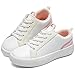 HOMEHOT Girls Sneaker Slip on Shoes for Girls White (Toddler/Little Kid/Big Kid) Color White Pink Size 9