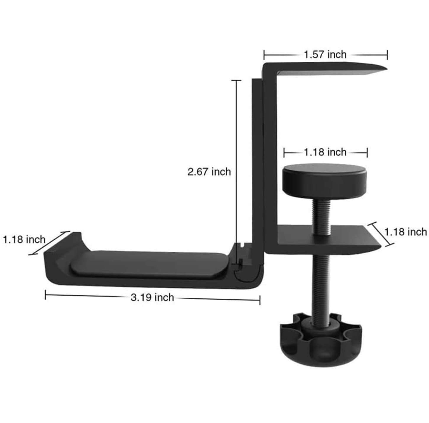 Supporto per cuffie, Gancio for cuffie Supporto for Cuffie pieghevoli regolabili universali leggere for scrivania(Silver)