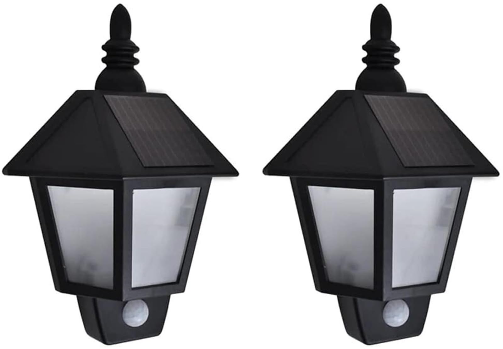Appliques solaires avec détecteur de mouvement MBETA 2 pièces éclairage extérieur noir pour jardin