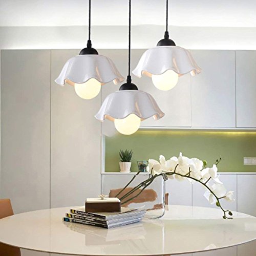 Suspensions lampes LED lustre trois lampes style idyllique pour bar