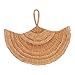 Seagrass Woven Fan Wall Decor, Hanging Rattan Fan Wall Fan Decor for Living Room Bedroom Wall Decoration (Khaki)
