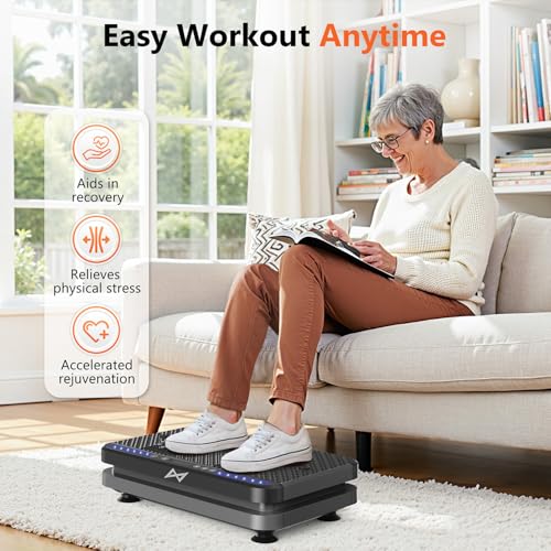 AXV ARK-6 Single-Motor Vibration Plate with Resistance Bands — view 6